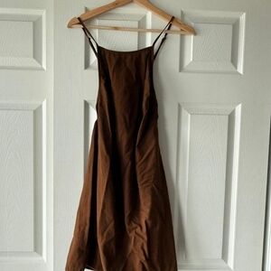 a new day Strapless Dress in Deep Brown